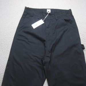 Rosie Assoulin Cuffed Pants Womens 4 Black Wide Leg Carpenter Relaxed